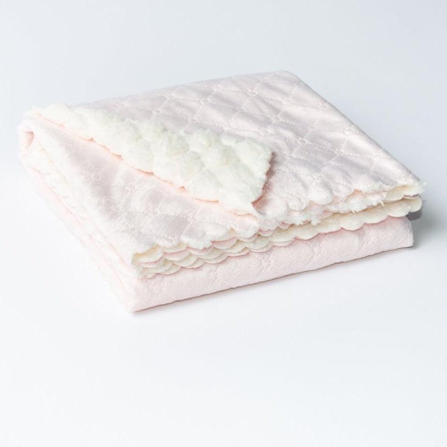 A Soft Idea Nana Quilted Plush Baby Blanket Pink - shopnurseryrhymes