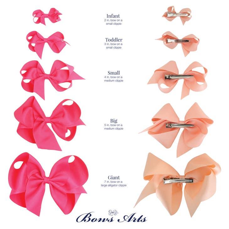 Bows Arts Blush Bomb Satin Bow, Toddler 3" - shopnurseryrhymes