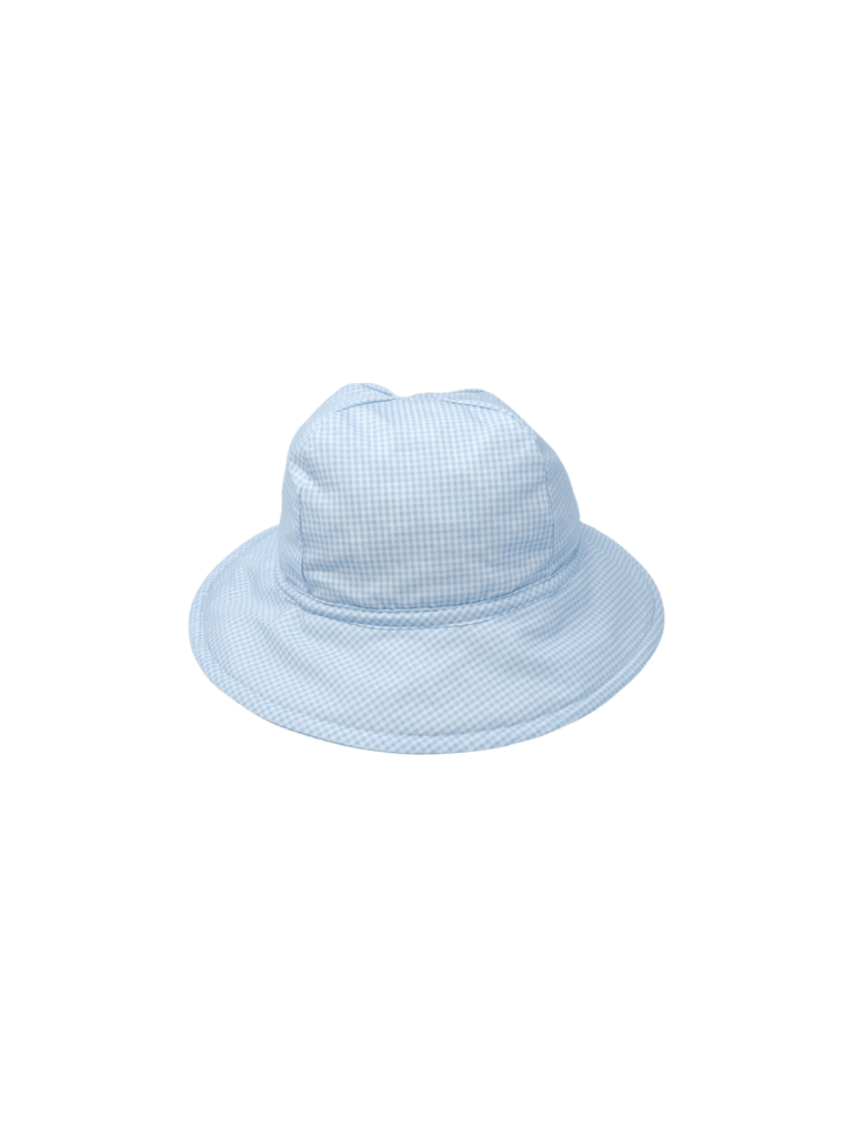 Lullaby Set Beach Bucket Hat, Blue & Mint MiniGingham - shopnurseryrhymes