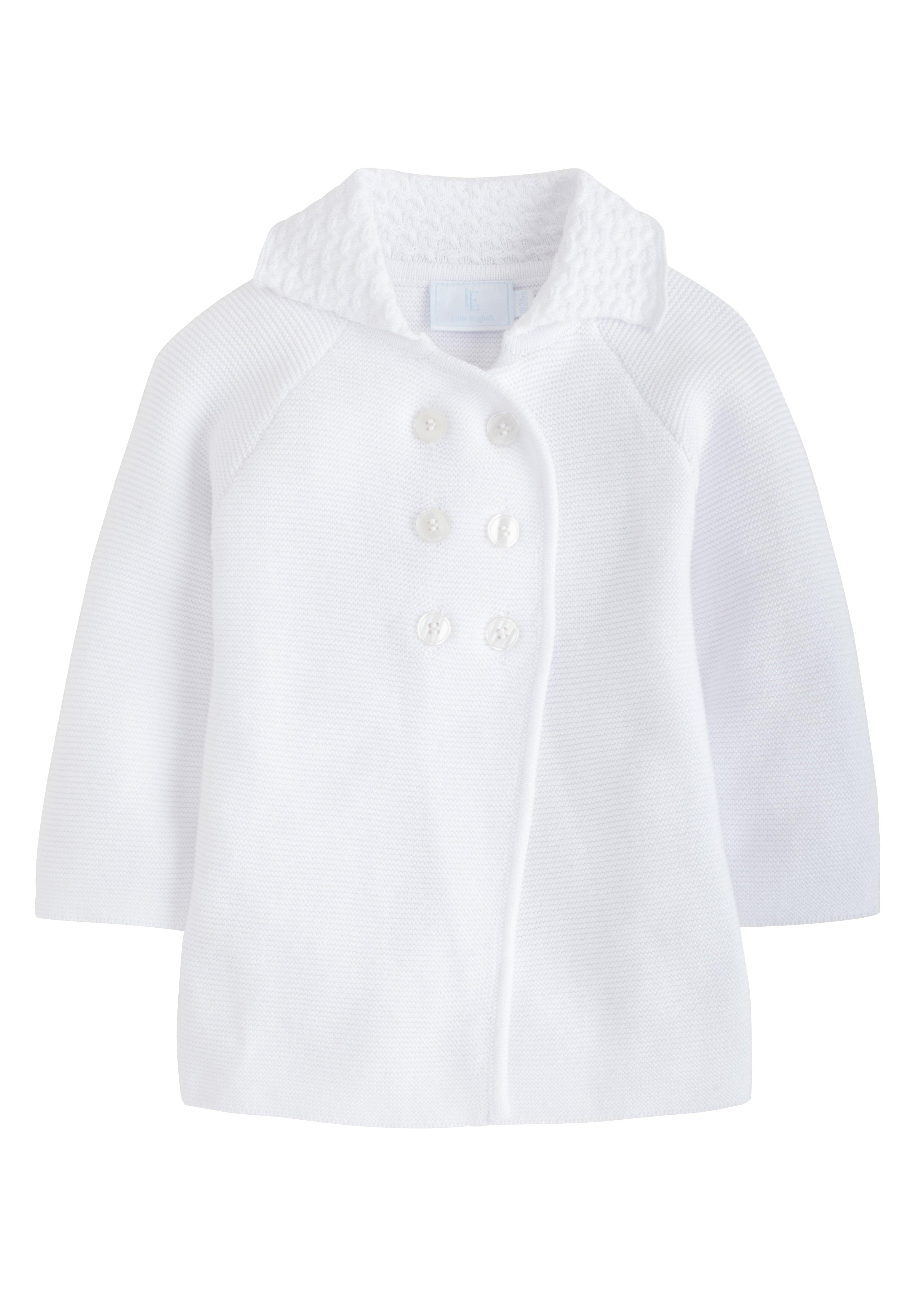 Little English Car Coat, White - shopnurseryrhymes