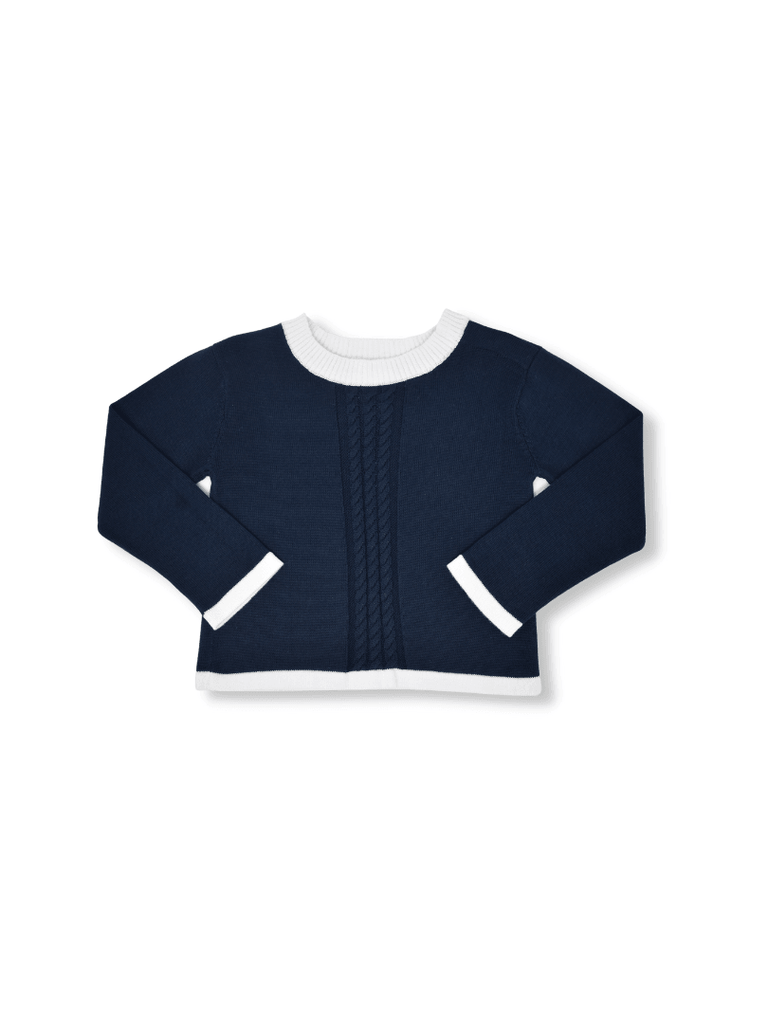 Lullaby Set Cozy Up Sweater, Navy - shopnurseryrhymes