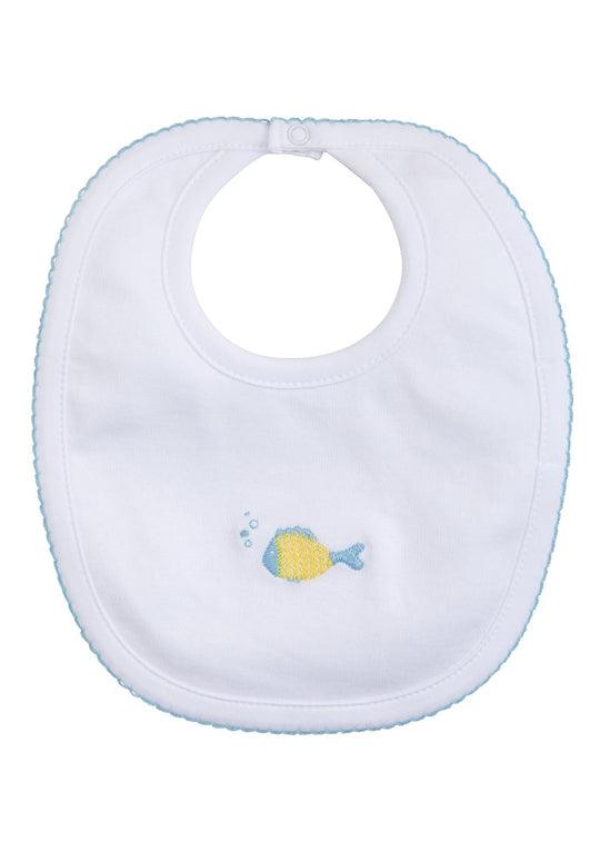 Little English Fishies Embroidered Bib - shopnurseryrhymes