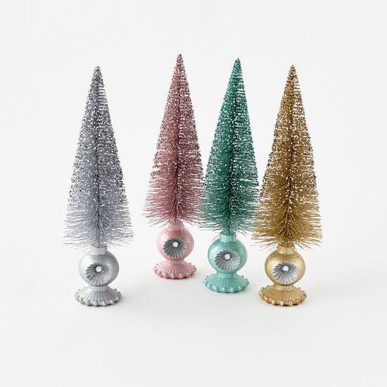 One Hundred 80 Degrees Sparkly Vintage Sisal Trees, 16" - shopnurseryrhymes