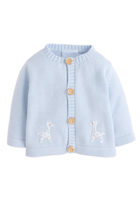 Little English Boy Giraffe Crochet Sweater - shopnurseryrhymes