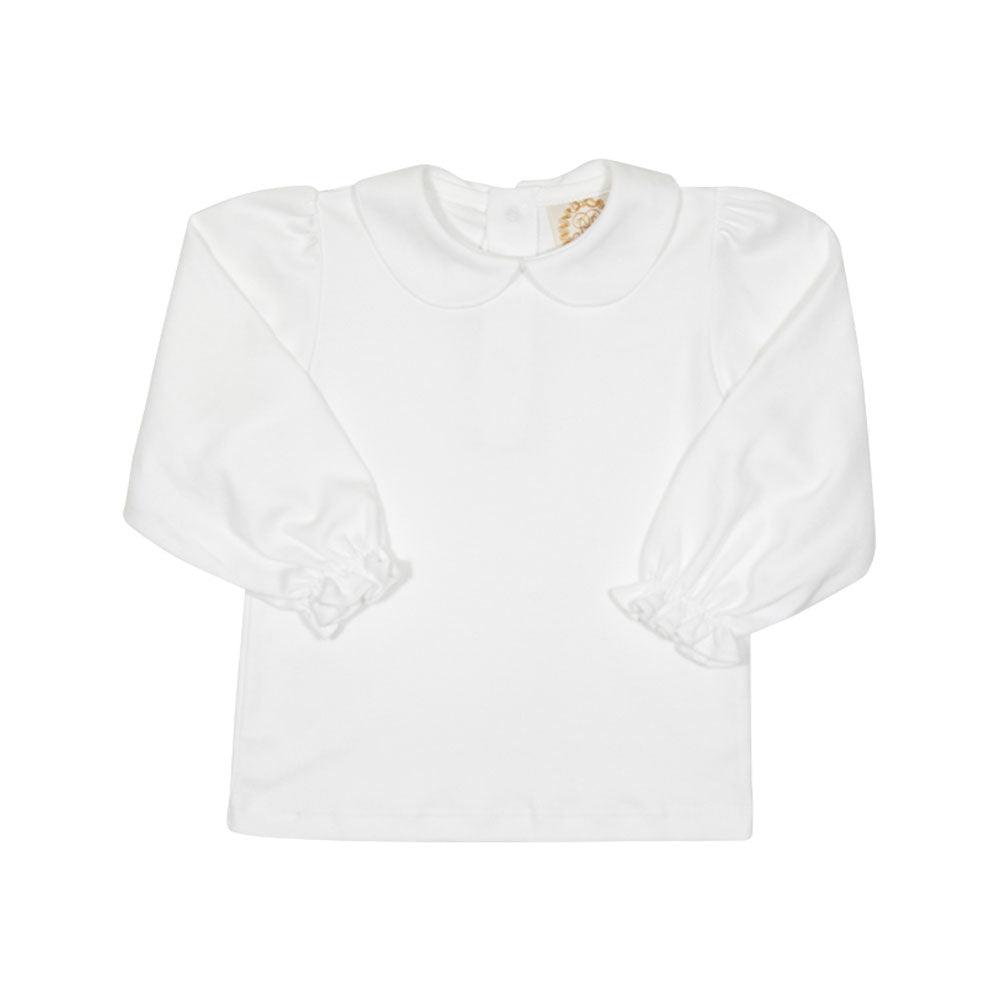 Beaufort Bonnet Maude's Peter Pan Collar Shirt, Worth Avenue White - shopnurseryrhymes