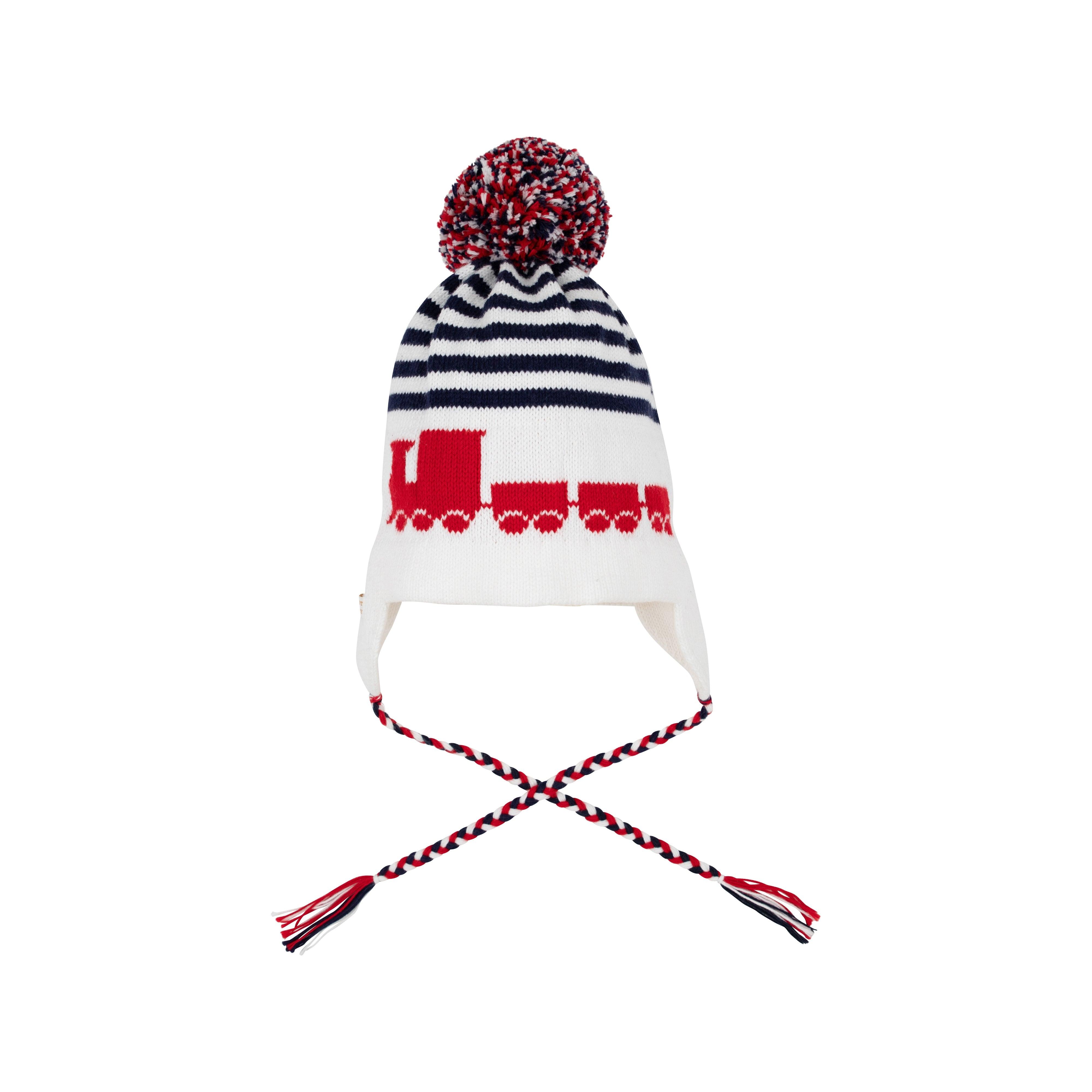 Beaufort Bonnet Parrish Pom Pom Hat, Train - shopnurseryrhymes