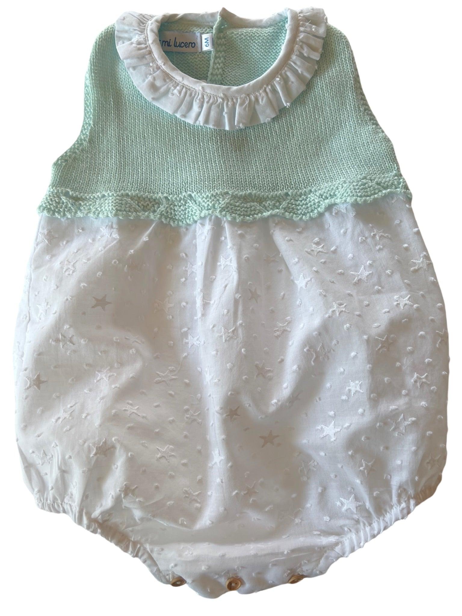 Mi Lucero Eyelet and Knit Bubble with Collar - shopnurseryrhymes