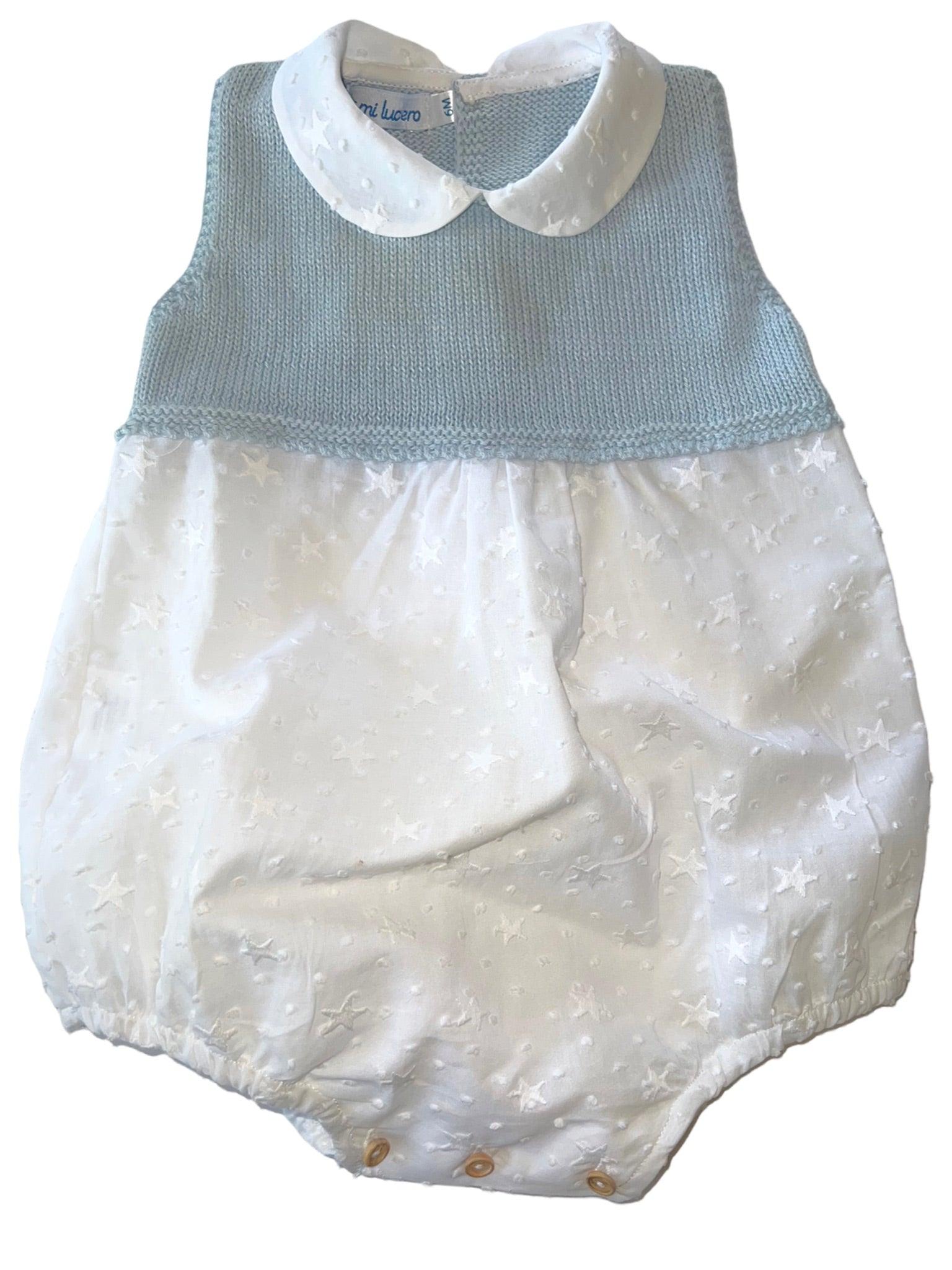 Mi Lucero Eyelet and Knit Bubble with Collar - shopnurseryrhymes