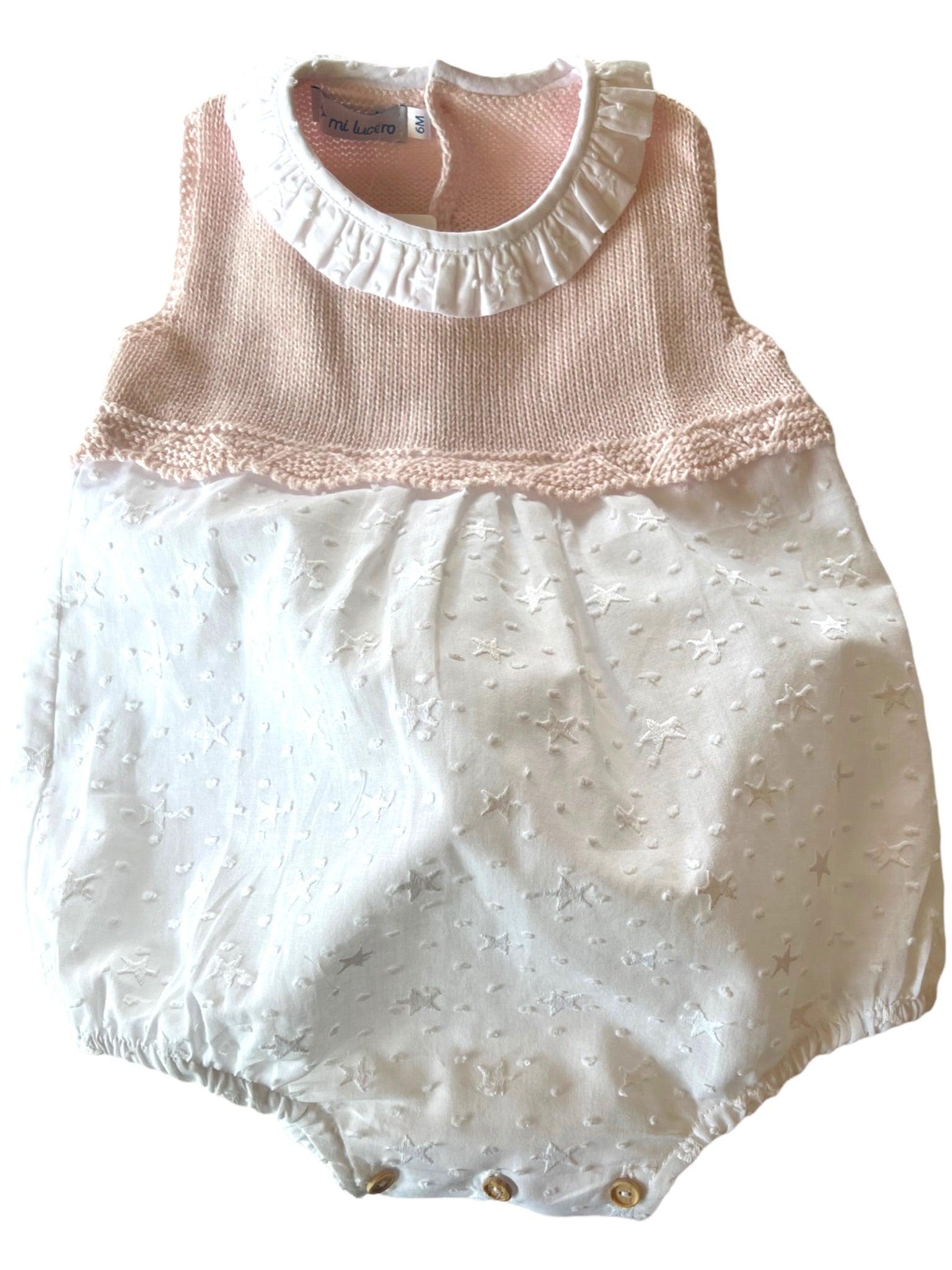 Mi Lucero Eyelet and Knit Bubble with Collar - shopnurseryrhymes