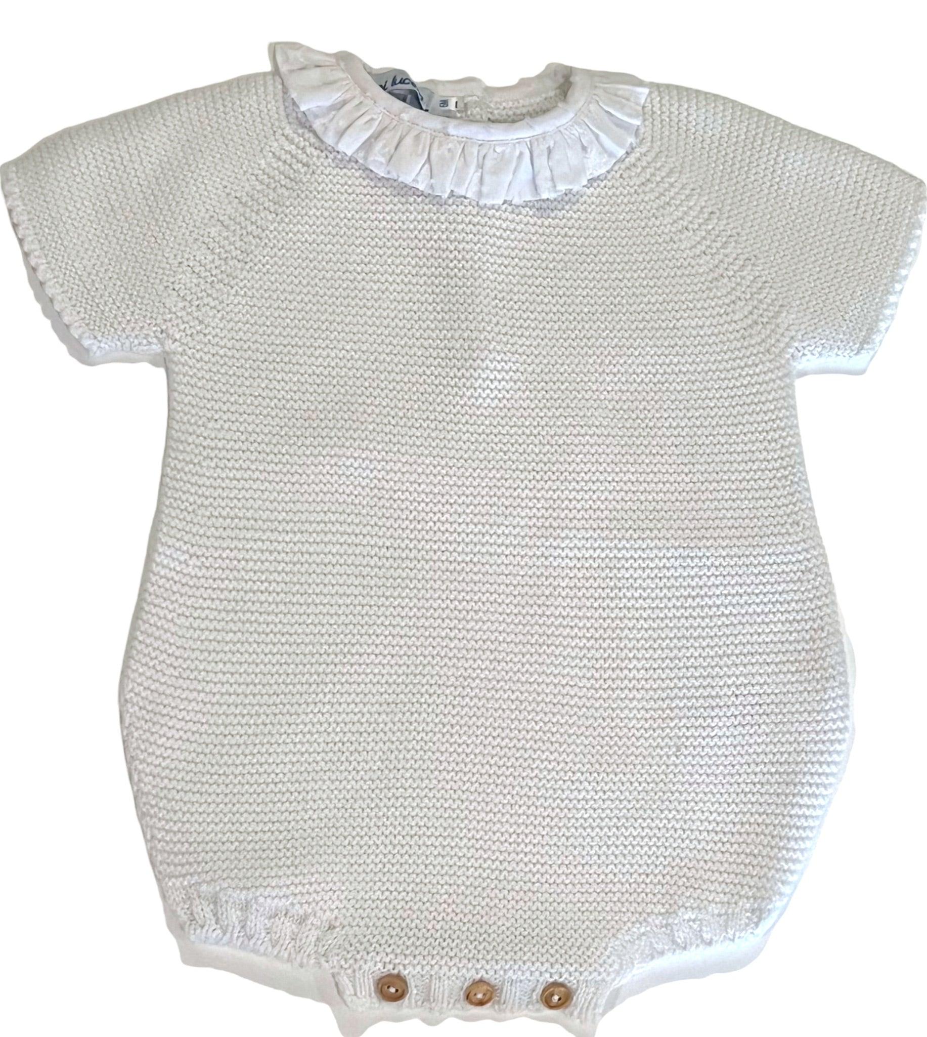 Mi Lucero Garter Stitch Bubble with Ruffle Collar - shopnurseryrhymes