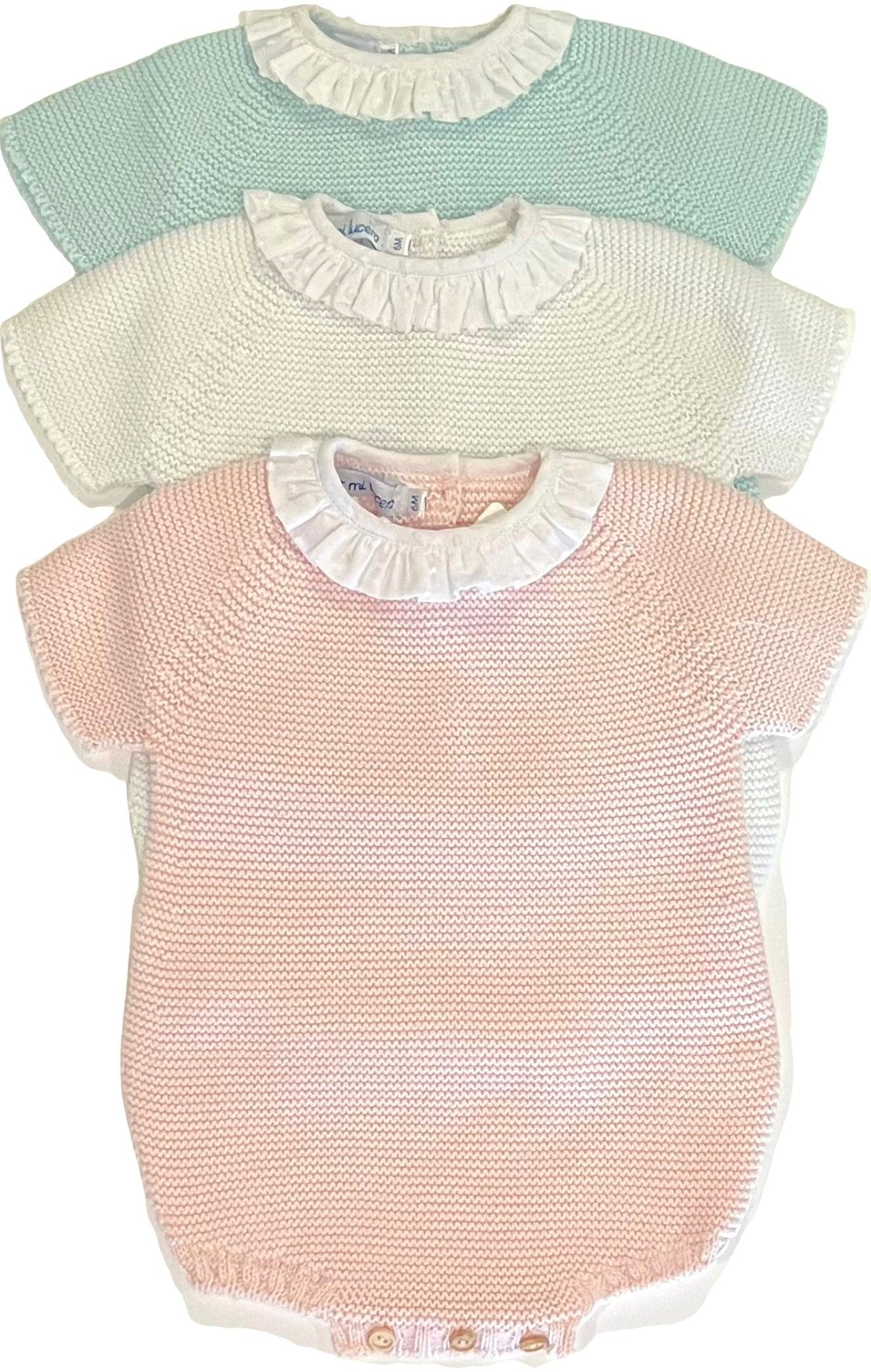 Mi Lucero Garter Stitch Bubble with Ruffle Collar - shopnurseryrhymes