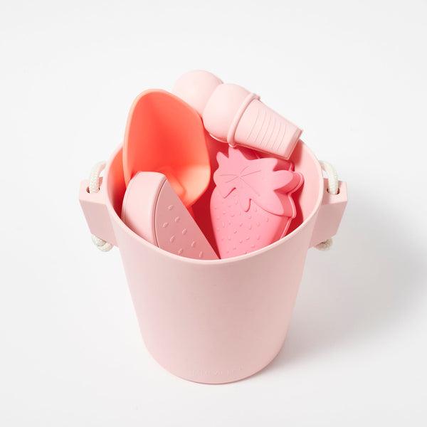 SunnyLife Silicone Bucket & Spade Set, Pink - shopnurseryrhymes