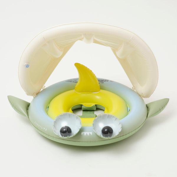 SunnyLife Baby Float, Shark Tribe Khaki - shopnurseryrhymes