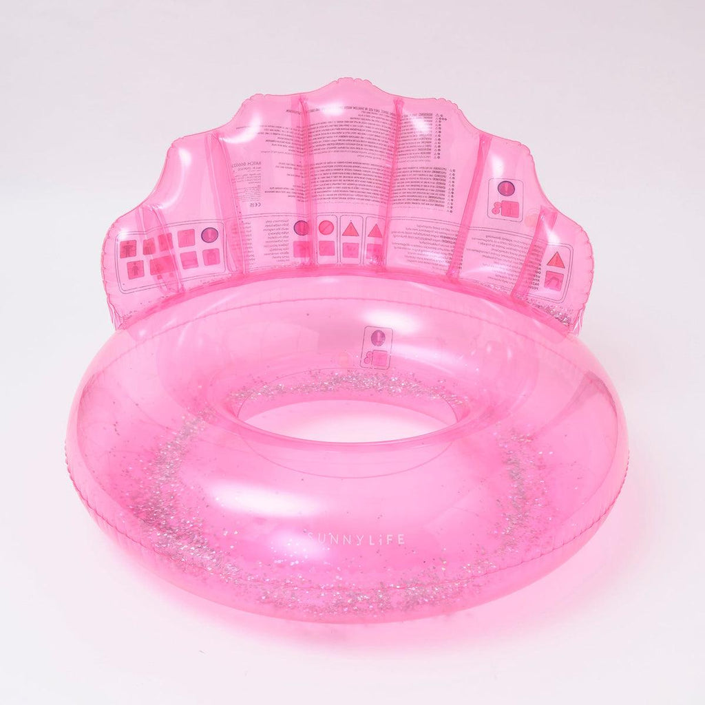SunnyLife Luxe Pool Ring, Shell Bubblegum - shopnurseryrhymes
