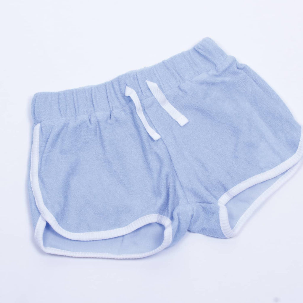 Shade Critters Blue Terry Drawstring Shorts - shopnurseryrhymes
