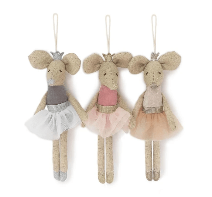 Mon Ami Assorted Ballerina Mice Plush Doll Ornaments