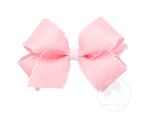 Wee Ones Medium Moonstitch Basic Bow - shopnurseryrhymes