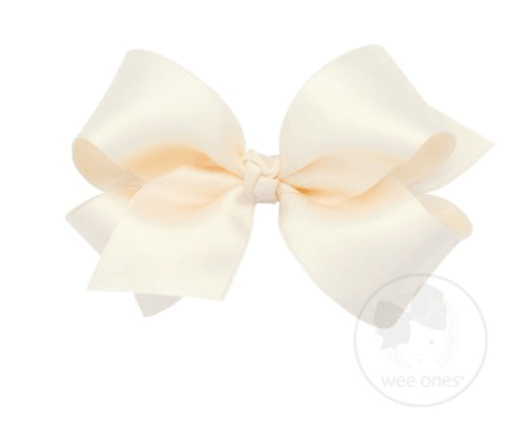 Wee Ones Medium French Satin Bow - shopnurseryrhymes