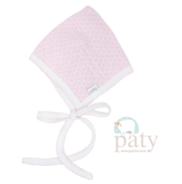 Paty Knit Bonnet, Pink - shopnurseryrhymes