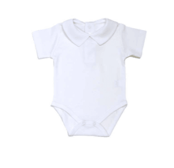 Cuclie Pointed Collar Short Sleeve Onesie - shopnurseryrhymes