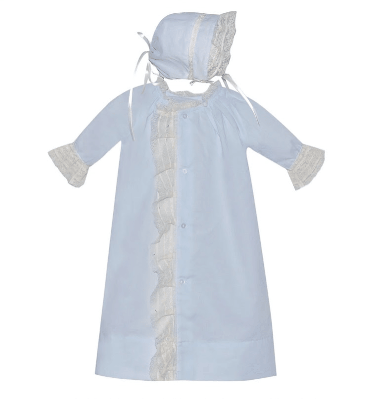 Baby Sen Blue Finn Daygown with Bonnet - shopnurseryrhymes