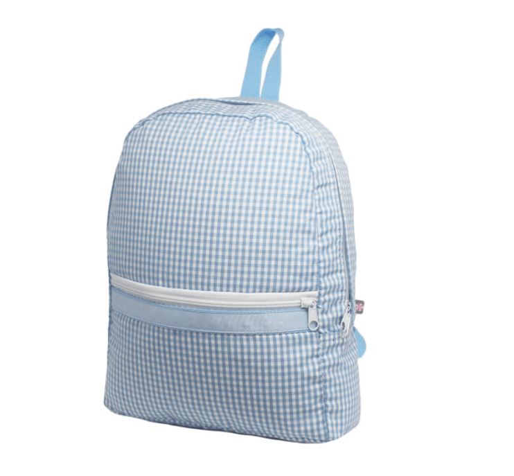 Mint Medium Gingham Backpack - shopnurseryrhymes