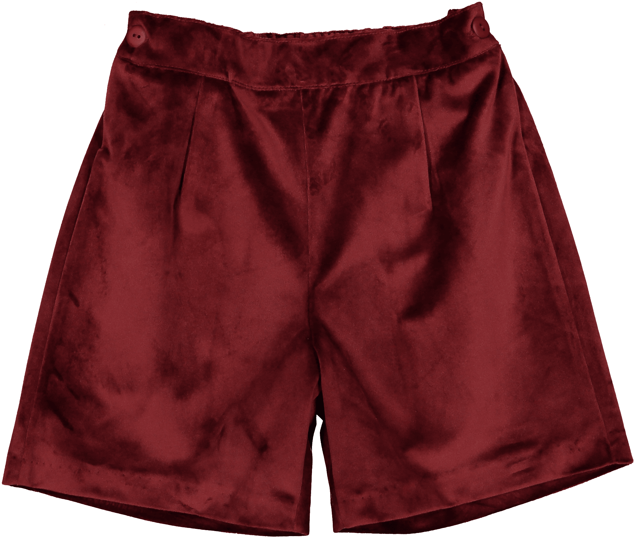 Sal & Pimenta Burgundy Velvet Shorts - shopnurseryrhymes