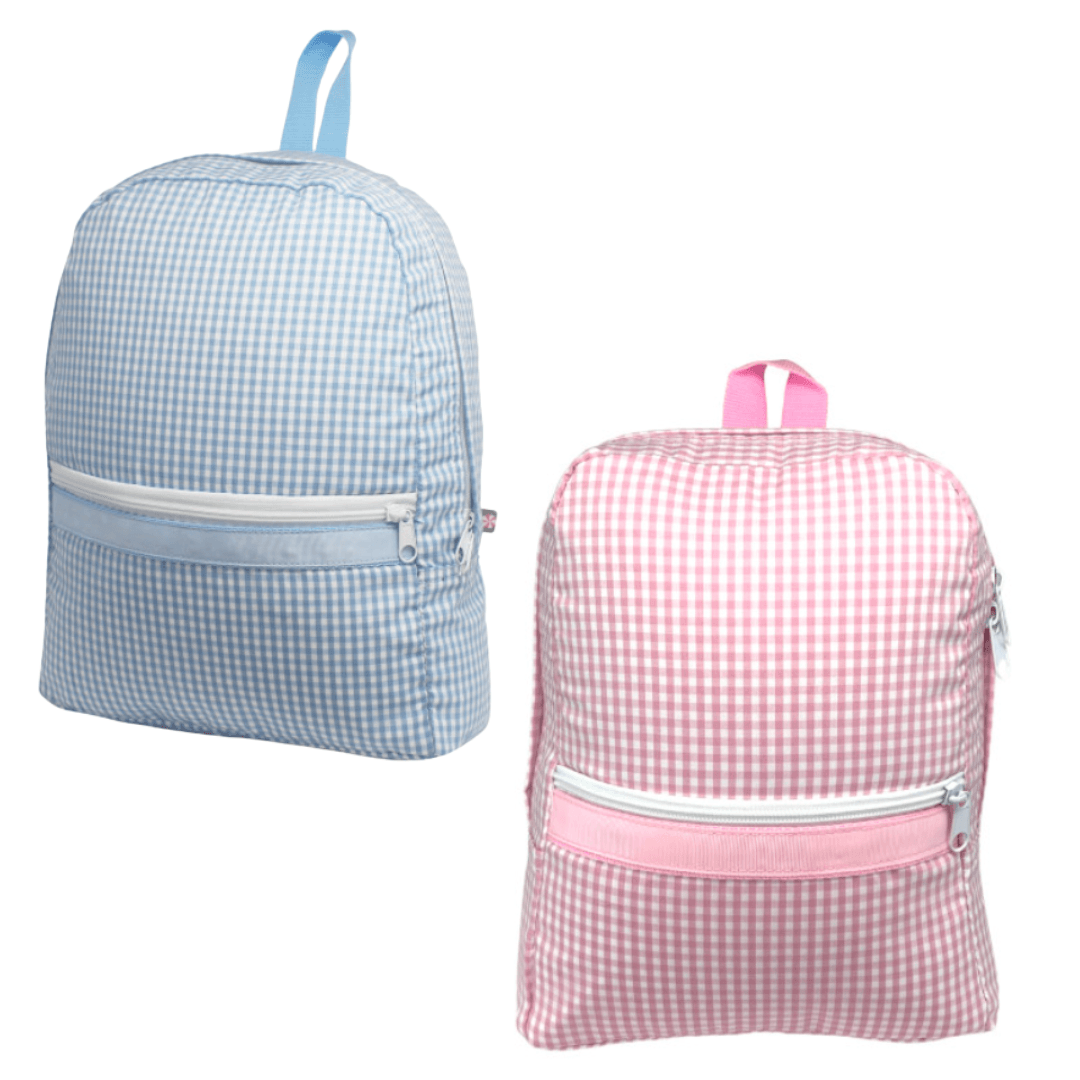 Mint Medium Gingham Backpack - shopnurseryrhymes