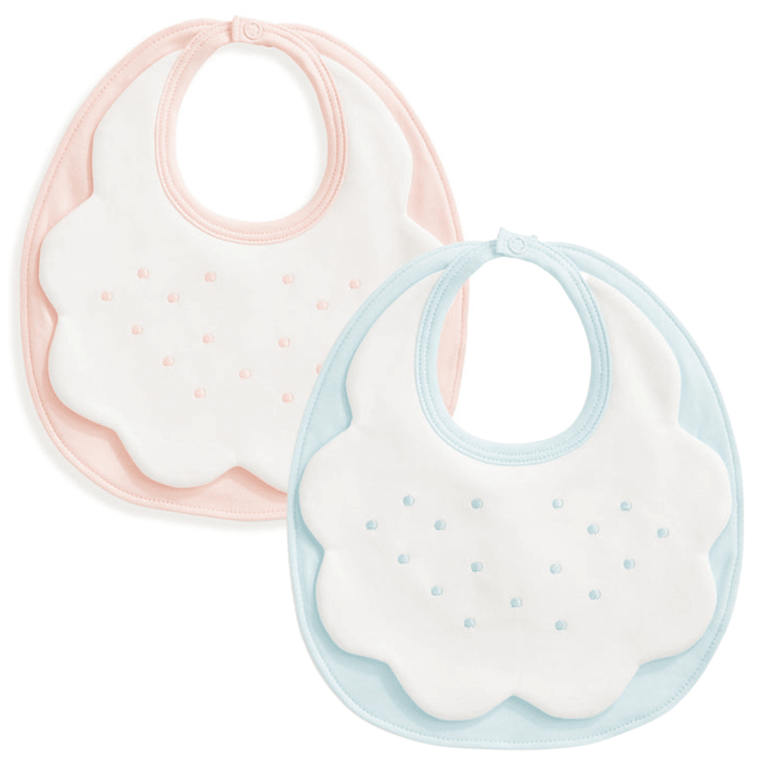 Bella Bliss Pima & Terry Bib with Dot Embroidery - shopnurseryrhymes