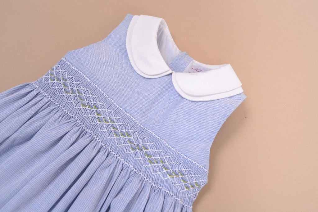 Kidiwi Azalée Sleeveless Dress, Blue - shopnurseryrhymes
