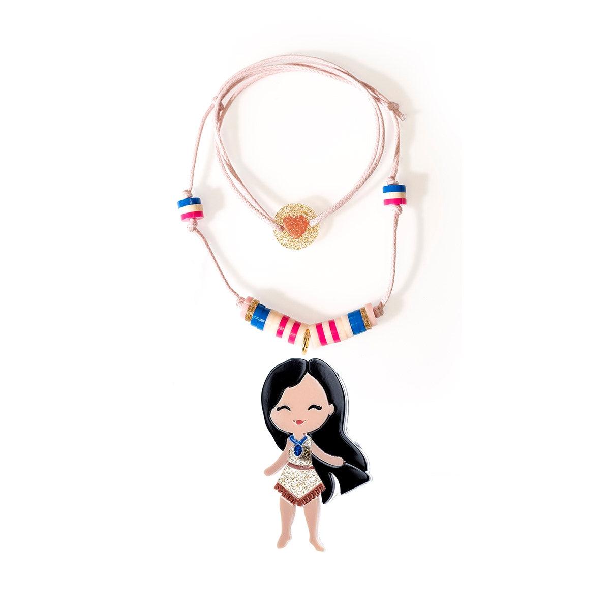 Lilies & Roses Cute Doll Necklace, Pocahontas - shopnurseryrhymes