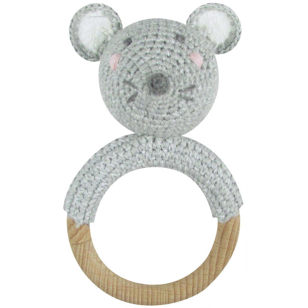 Albetta Crochet Mouse Ring Rattle - shopnurseryrhymes
