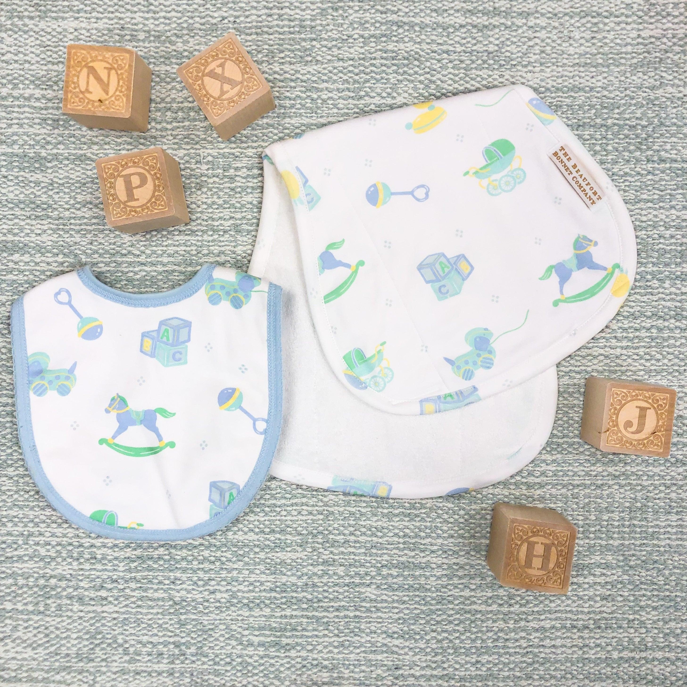 Beaufort Bonnet Burp Me Bib, Something for Baby Blue - shopnurseryrhymes