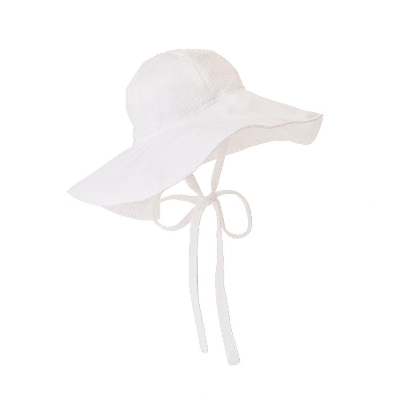 Beaufort Bonnet Cissy Sunhat, Worth Avenue White Seersucker - shopnurseryrhymes