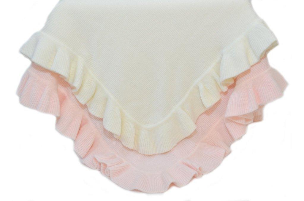A Soft Idea Cashmere-Like Acrylic Jersey Knit Ruffle Blanket - shopnurseryrhymes