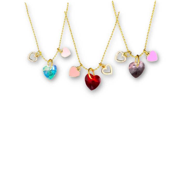 Little Miss Zoe Triple Heart Necklace - Assorted