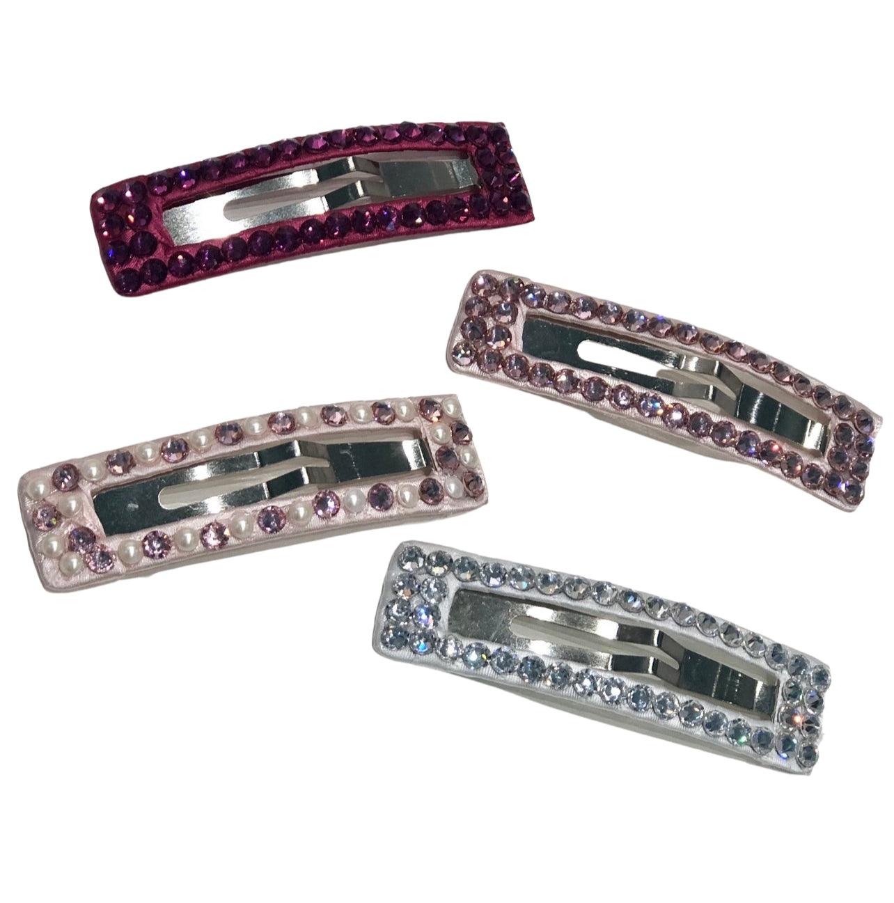 Bari Lynn Jumbo Rectangle Crystallized Snap Clips - shopnurseryrhymes