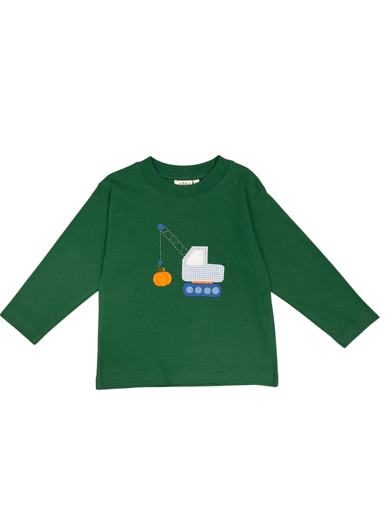 Luigi LS T-Shirt Crane with Pumpkin, Light Hunter - shopnurseryrhymes