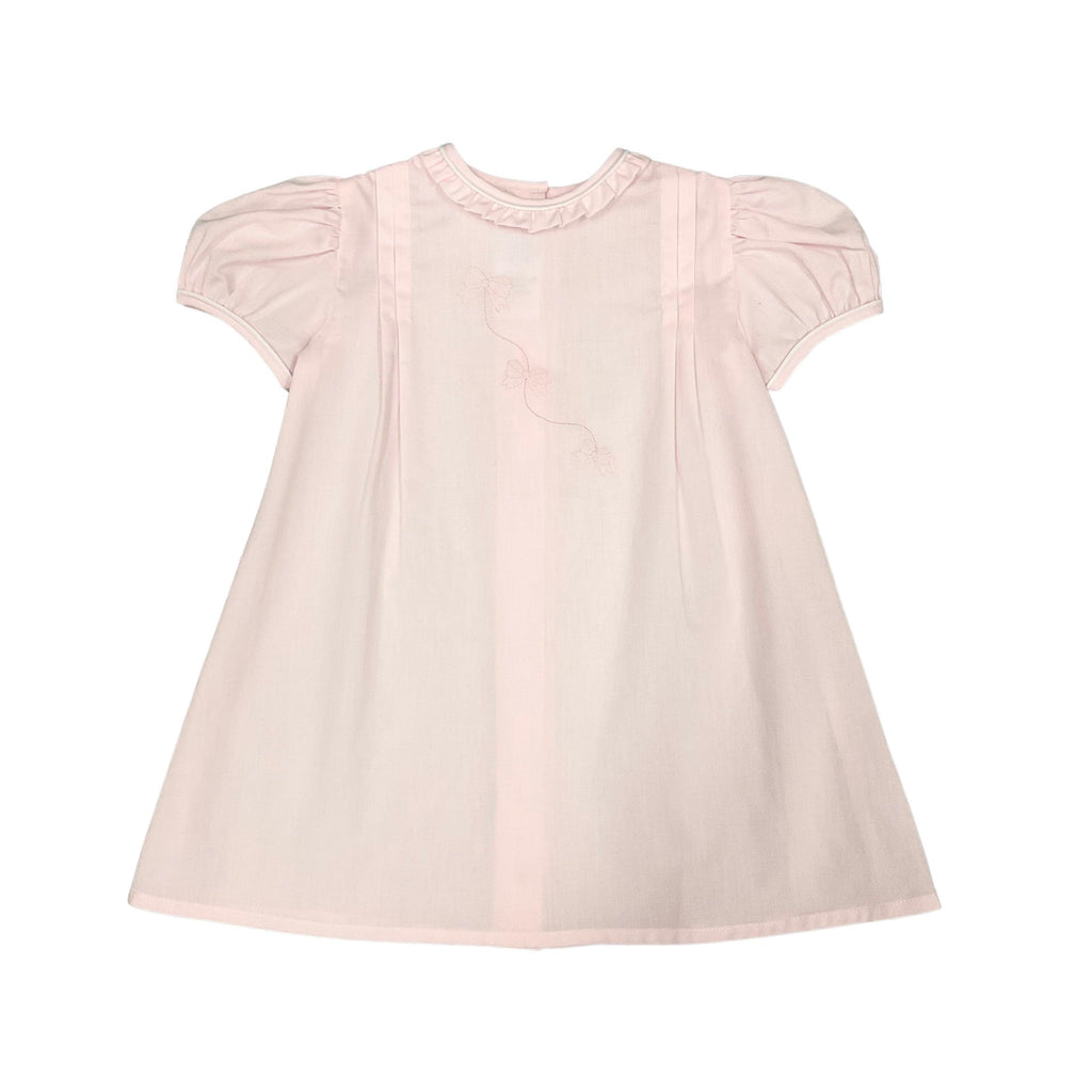 Auraluz Pink Cotton Daygown with a String of Bows - shopnurseryrhymes