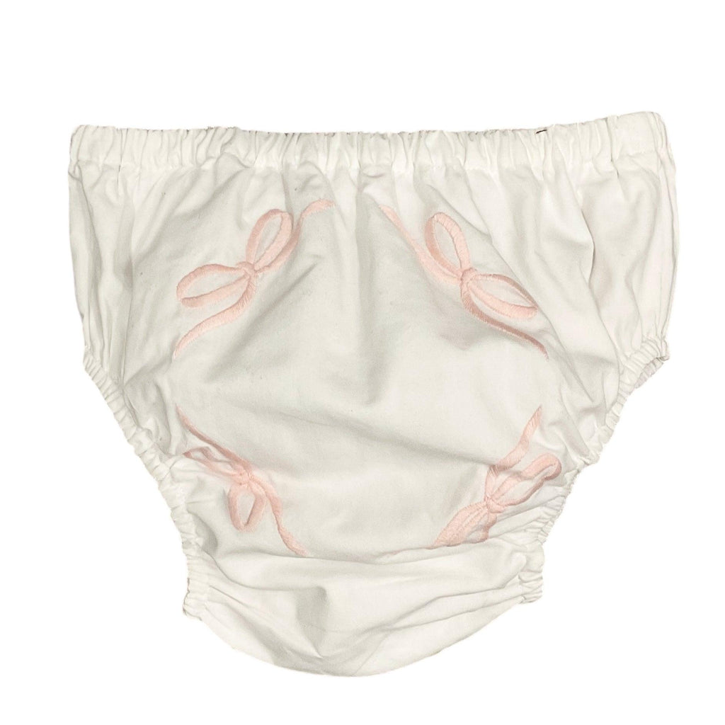 Edward Boutross Pink Bow Scalloped Diaper Set - shopnurseryrhymes