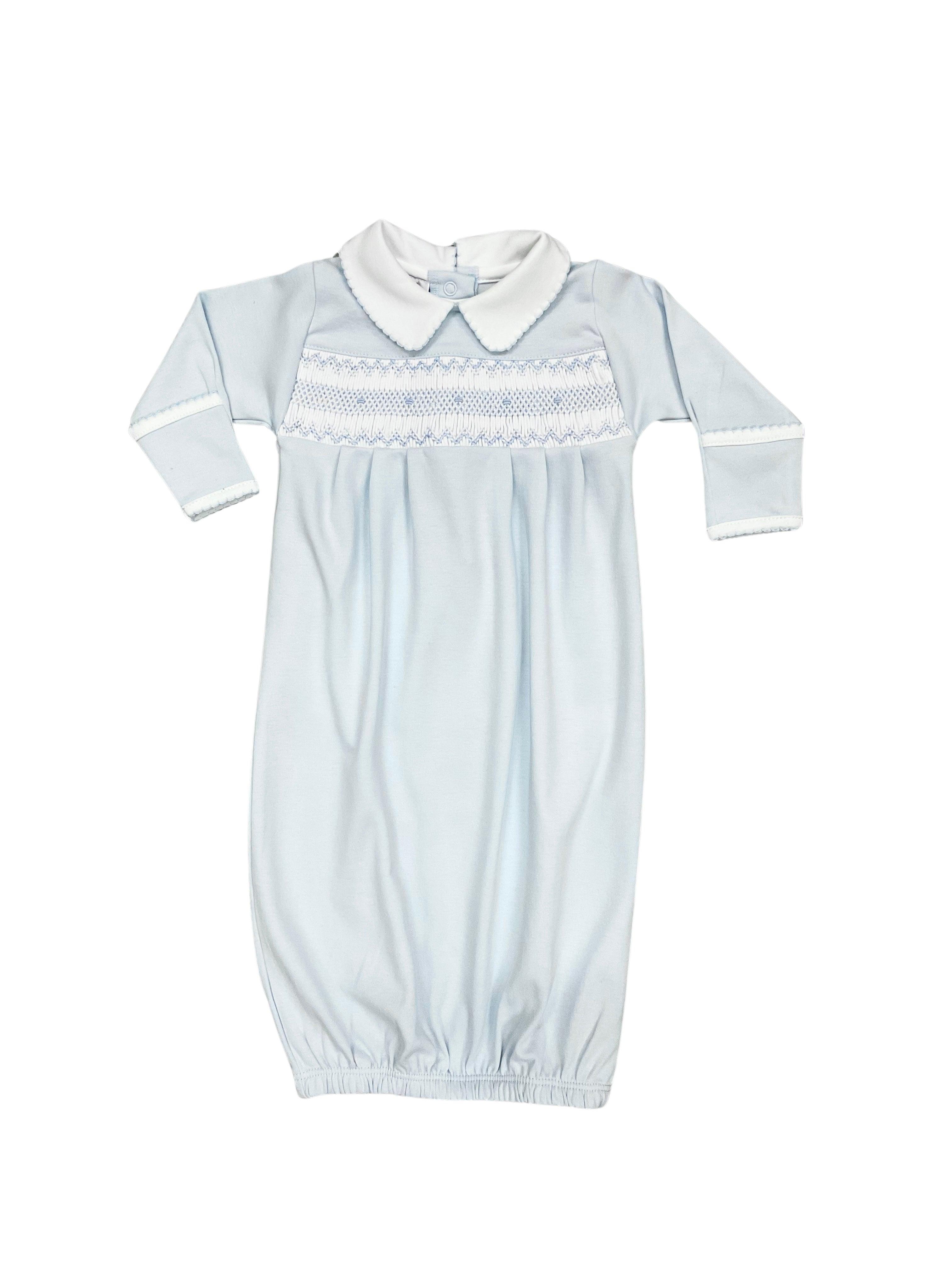 Magnolia Baby Kate & Luke Smocked Collared Pleated Gown - shopnurseryrhymes