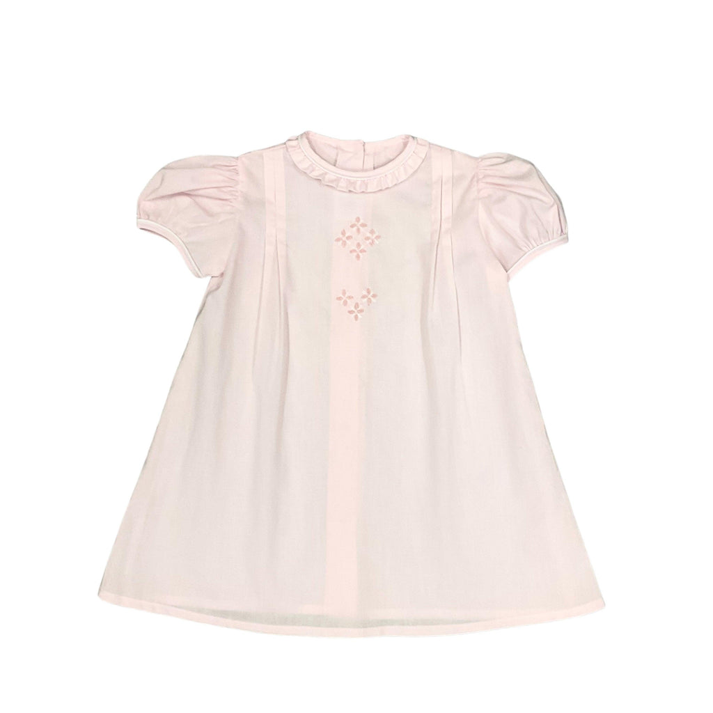 Auraluz Pink Cotton Daygown with Rosebuds - shopnurseryrhymes