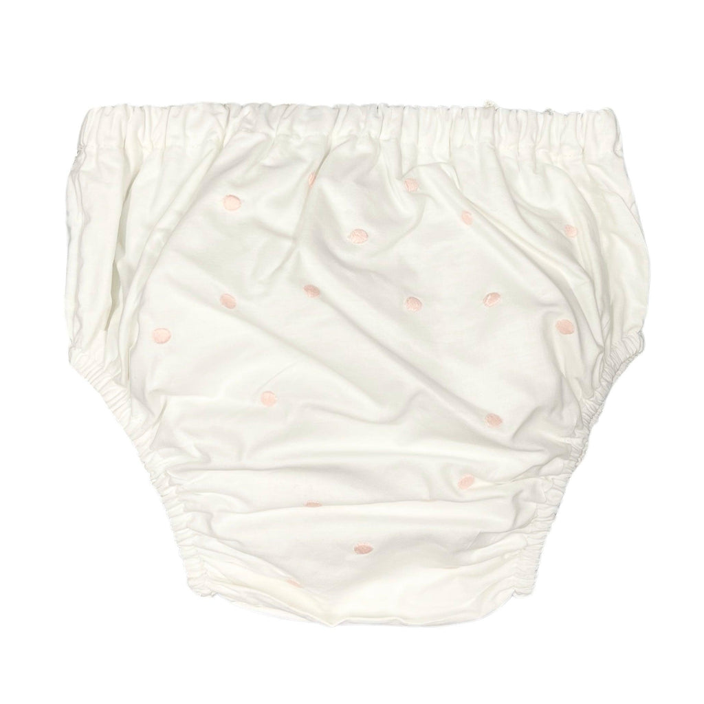 Edward Boutross Pink Dot Scalloped Diaper Set - shopnurseryrhymes