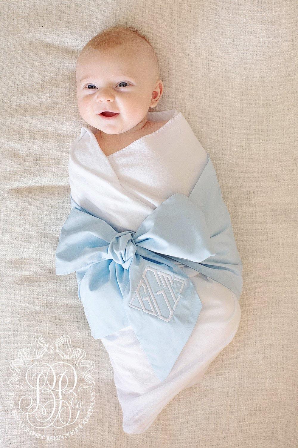 Beaufort Bonnet Bow swaddle Broadcloth - shopnurseryrhymes