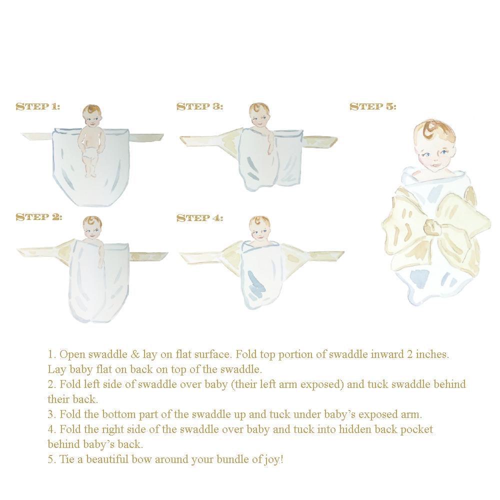 Beaufort Bonnet Bow swaddle Broadcloth - shopnurseryrhymes