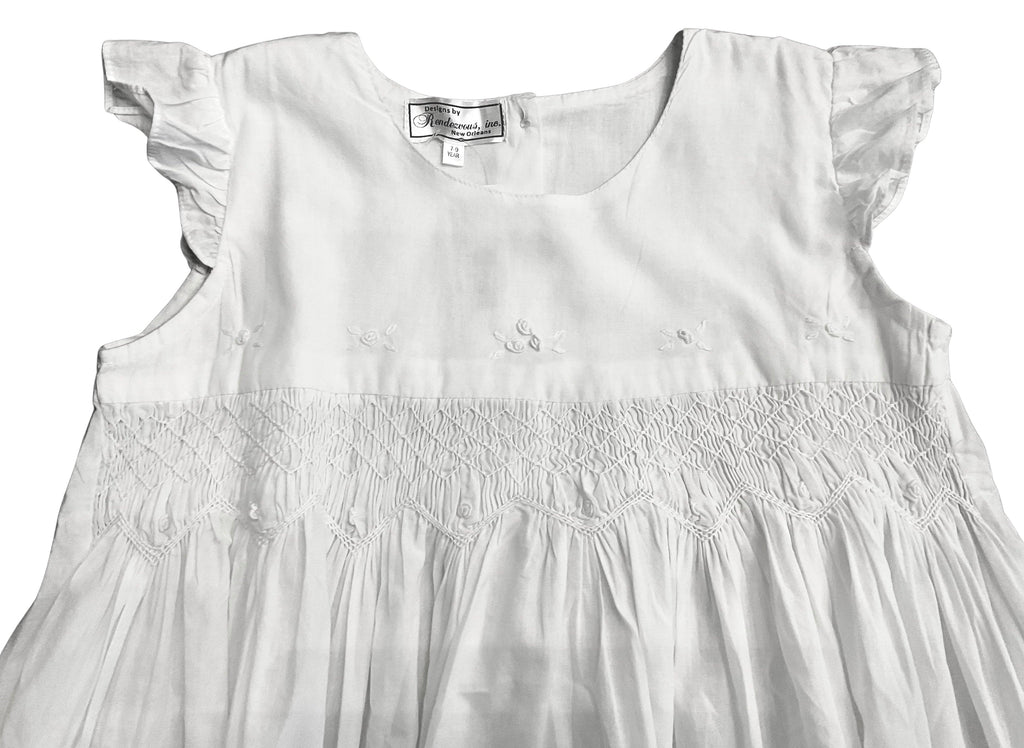 Rendezvous Inc. White Smocked Nightgown - shopnurseryrhymes