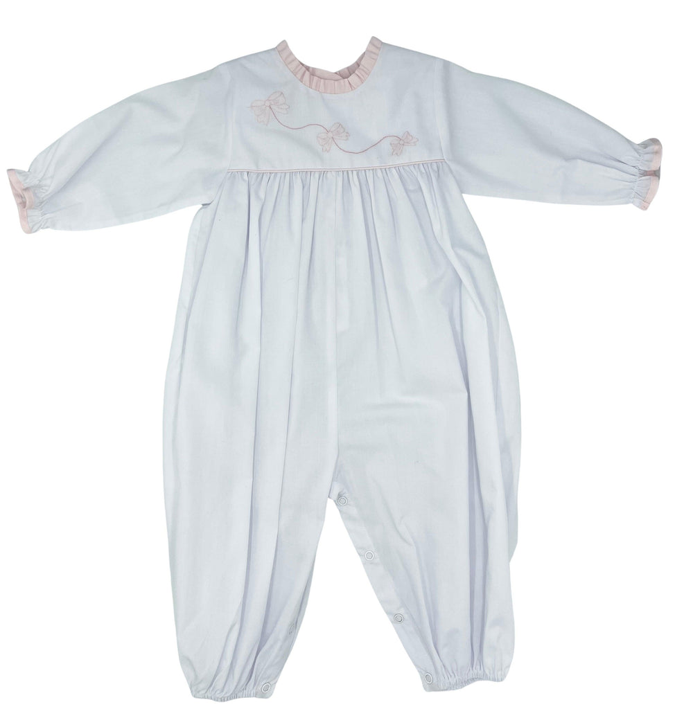 Auraluz White Longall with Pink Bows on a String - shopnurseryrhymes