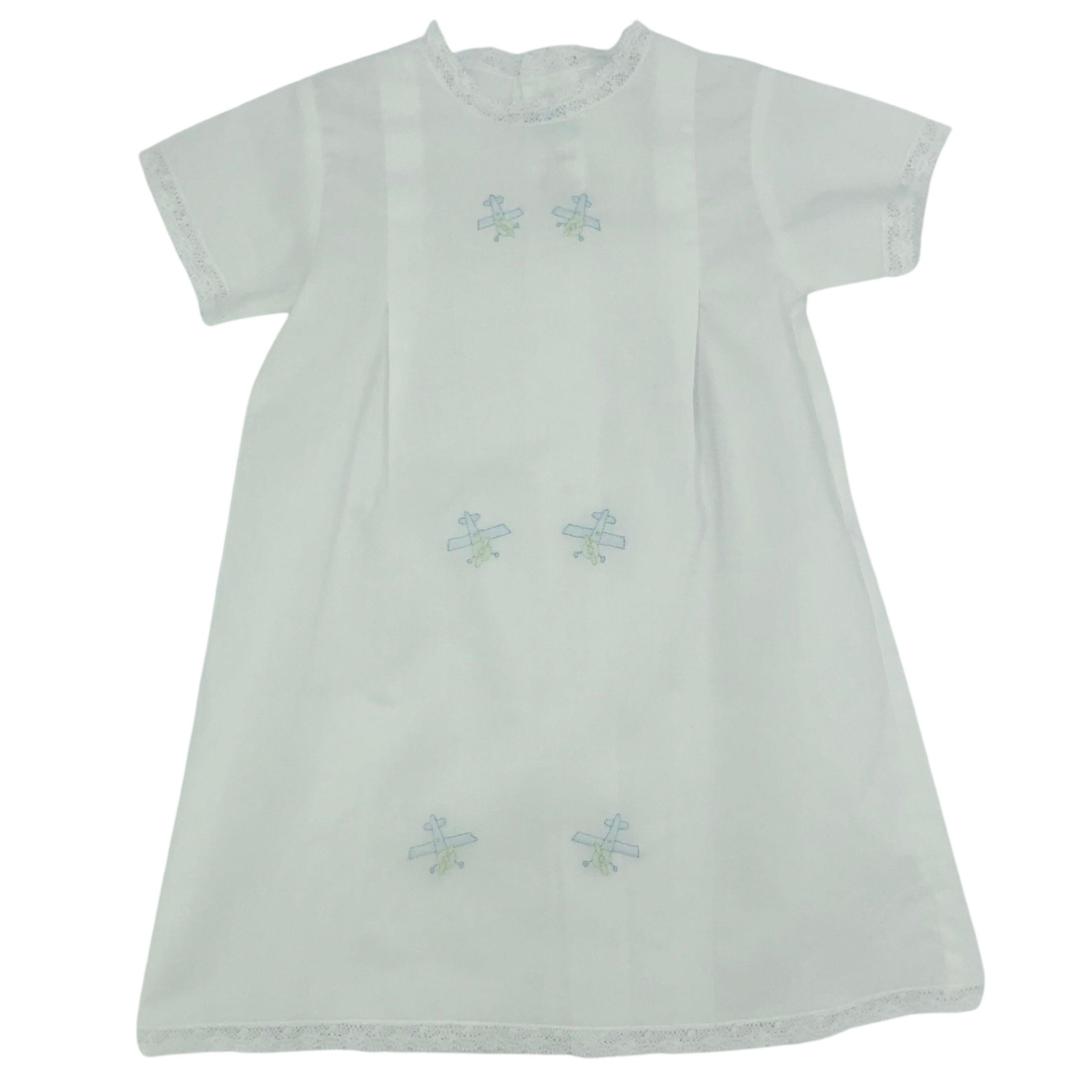 Auraluz Lace Day Gown with Plane Embroidery - shopnurseryrhymes