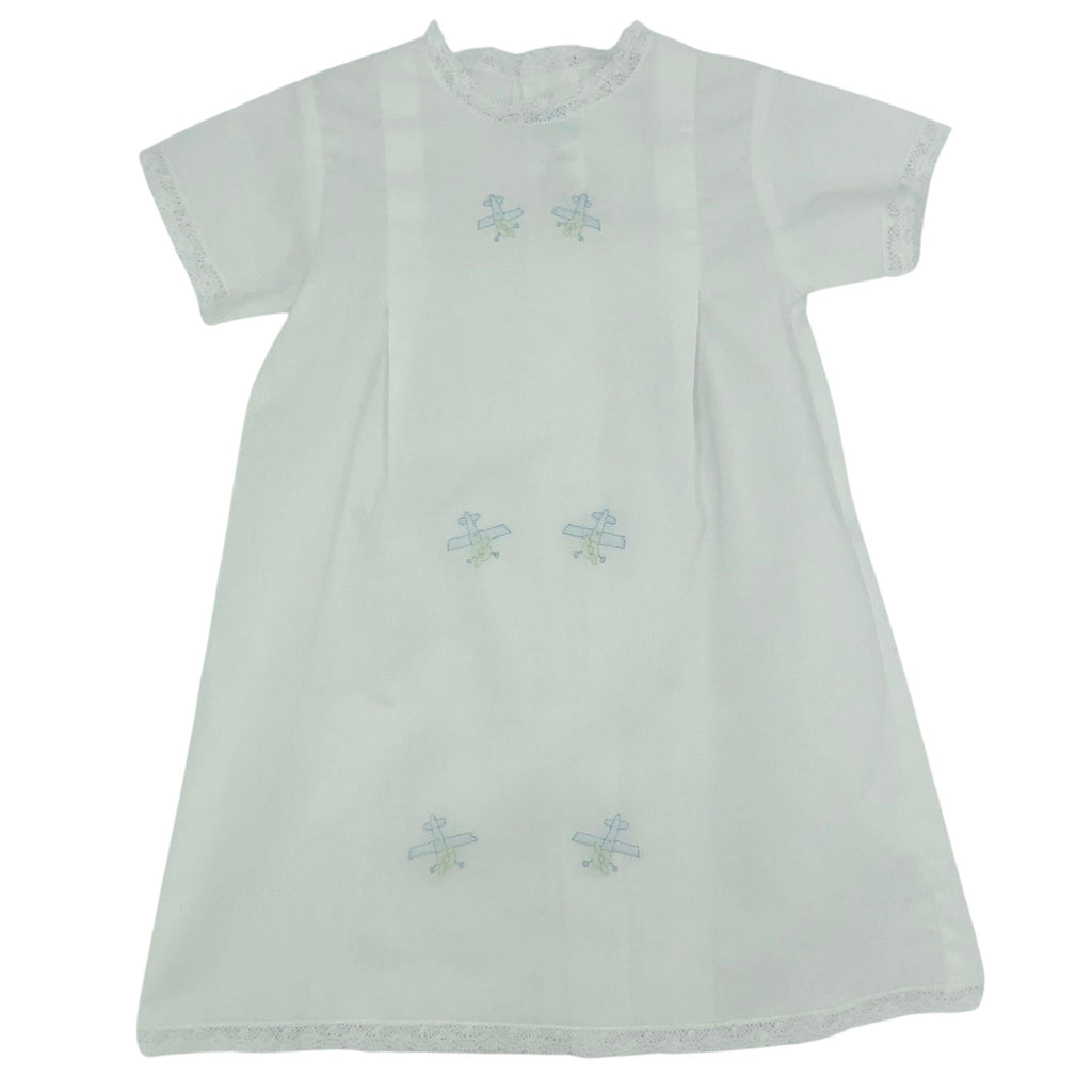 Auraluz Lace Day Gown with Plane Embroidery - shopnurseryrhymes