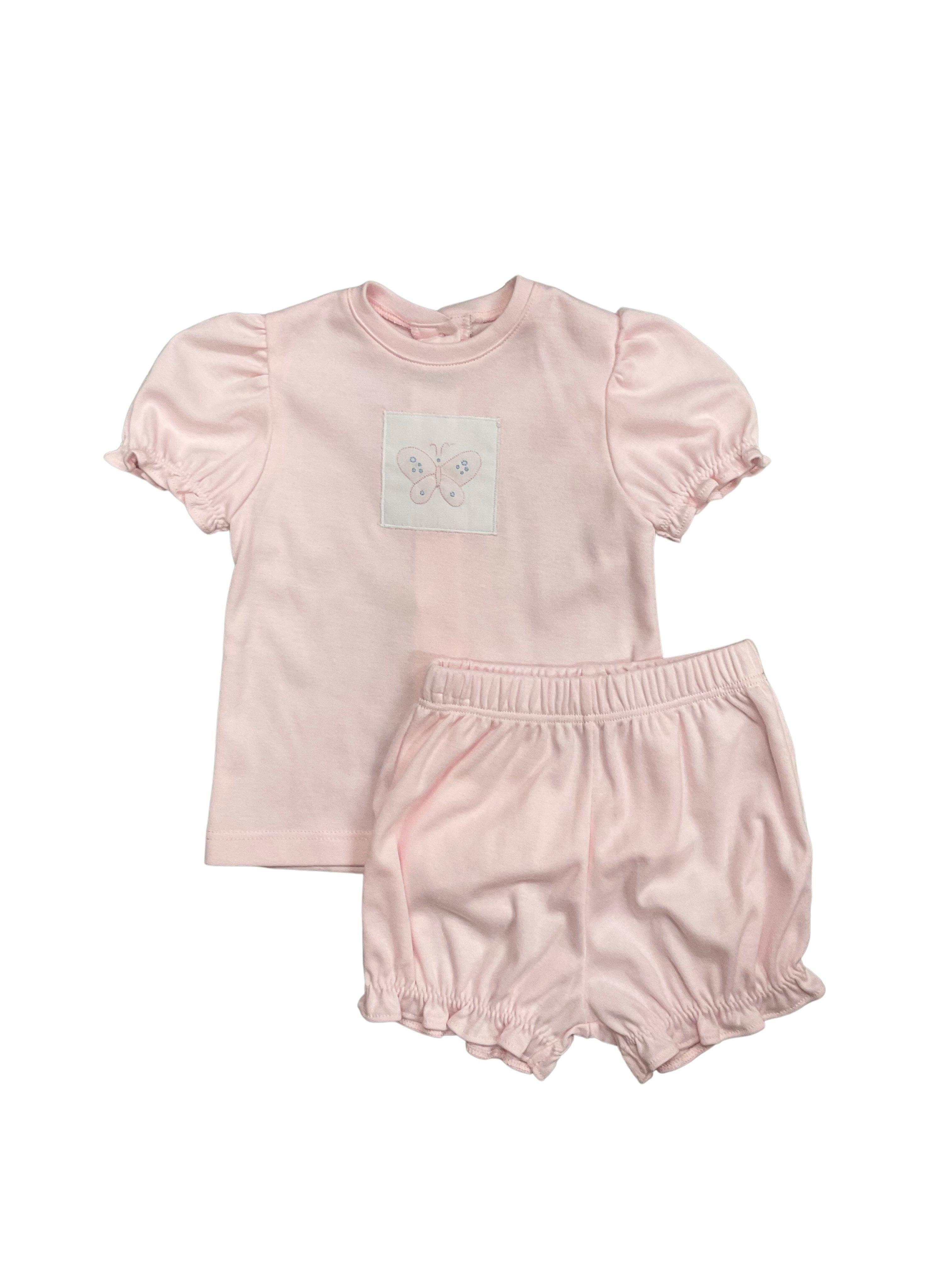 Auraluz Pink Knit Butterfly 2 Piece Set - shopnurseryrhymes